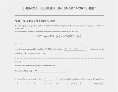 Solved CHEMICAL EQUILIBRIUM WORKSHEET On The Line At The Chegg