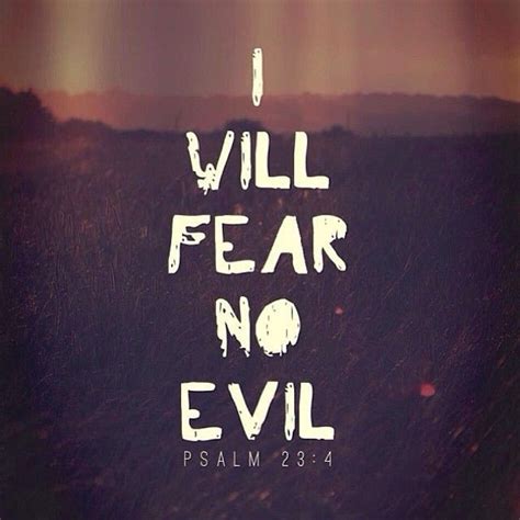 I Will Not Fear Christian Quotes Psalm 23 4 Psalms