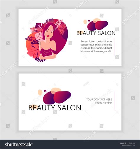 Beauty Business Card Design Hair Salon Stock Vector (Royalty Free ...