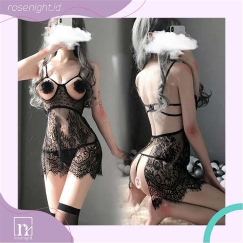 Promo Set Lingerie G String Seksi Model Sweet Lace Open Cup Rn Diskon Di Seller