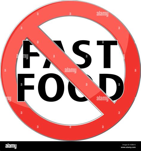 no fast food sign Stock Vector Image & Art - Alamy