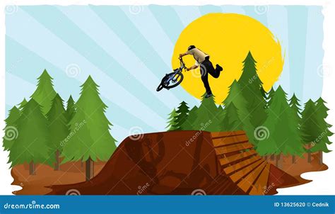 Bike Dirt Vector Jump Stock Vector Illustration Of Bike 13625620