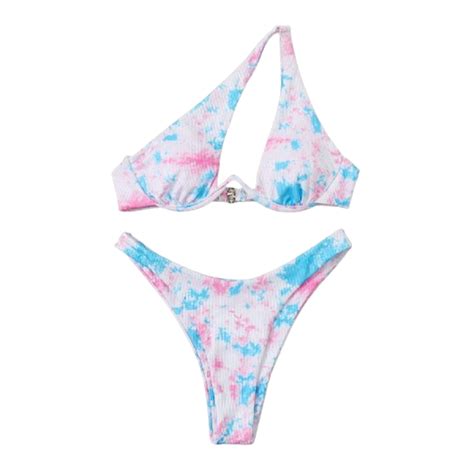 ANINEO Color Sexy Women Swimwear Separates Swimsuit With Shoulder Underwire Bikini Swimsuit Soft