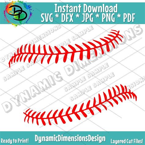 Baseball Laces Svg Softball Threads Svg Png Dxf Baseball Etsy