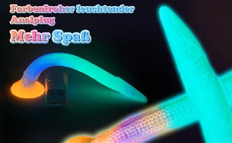 Cm Leuchtender Analplug Super Langer Tentakel Dildo Analdildo Weicher Silikon Buttplug