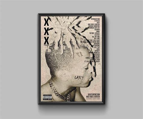 Xxxtentacion Bad Vibes Forever Album Cover – Poster | Canvas Wall Art ...