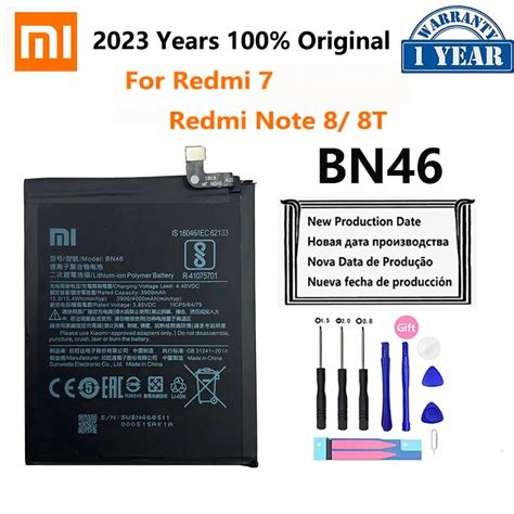 Bater A Original Xiao Mi Bn Mah Para Xiaomi Redmi Note T