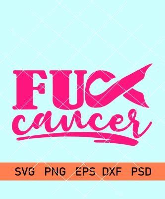 Fuck Cancer Svg Cancer Middle Finger Svg Cancer Ribbon Svg Pink Awareness Ribbon Svg Lung