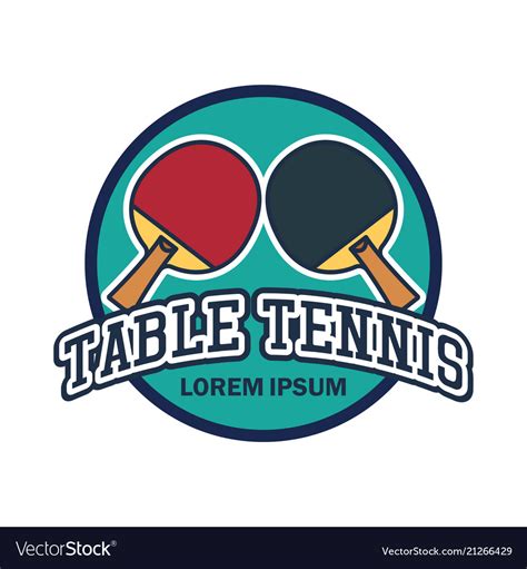 Table tennis ping pong logo with text space Vector Image