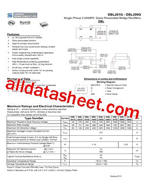 Dbl G Datasheet Pdf Taiwan Semiconductor Company Ltd