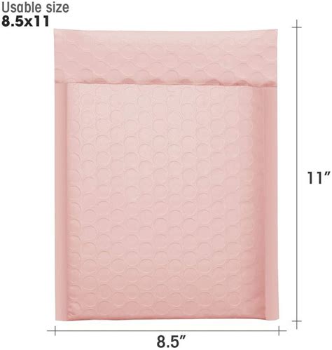 GSSUSA Sakura Pink Bubble Mailers 10 5X16 Inches 100 Pack Padded Poly