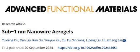 我校赛华征教授团队在材料学国际顶级期刊advanced Functional Materials上发表论文 内蒙古科技大学科技处