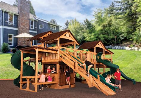 Backyard Adventures Treehouse Combo Playset — American Eagle Fireplace ...