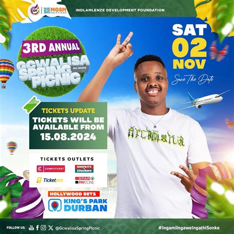 Tickets go live on... - Gcwalisa Spring Picnic All White