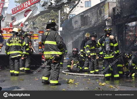 Alarm Fire Brooklyn New York August Brooklyn New York Stock