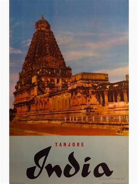 Tanjore India Vintage Travel Poster Poster By Stickart Marek