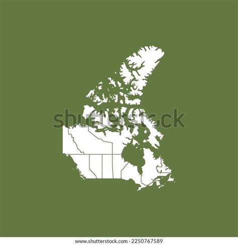 High Detailed Map Canada Stock Vector Royalty Free 2250767589 Shutterstock