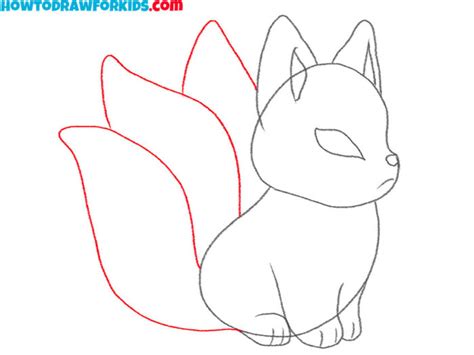 How To Draw A Kitsune Easy Drawing Tutorial For Kids