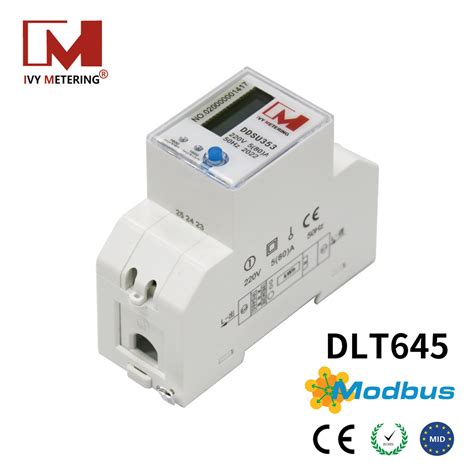 Modbus TCP RTU Electricity Meter Energy Meter Single Phase DIN Rail