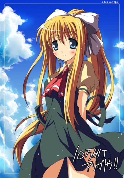 Kantoku Kamio Misuzu Air Visual Novel 00s 1girl Arms Behind Back Ascot Blonde Hair