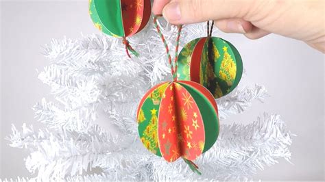 DIY Paper Bauble Easy Christmas Decoration YouTube