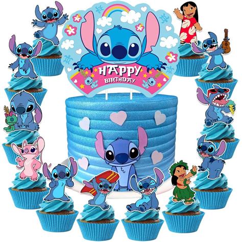 Lilo And Stitch Party Supplies Pcs Cake Cupcake Toppers Decorations