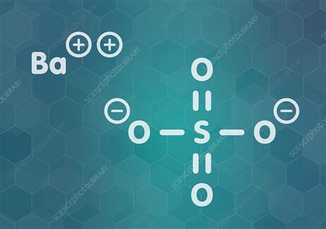 Barium sulfate chemical structure, illustration - Stock Image - F028 ...