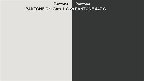 Pantone Col Grey 1 C Vs Pantone 447 C Side By Side Comparison