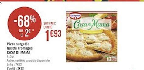 Promo Pizza Surgelée Quatre Fromages Casa Di Mama chez Géant