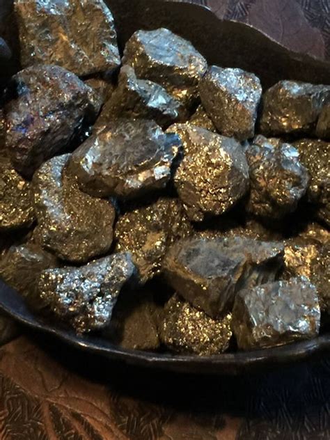 Raw Pyrite Fools Gold Chunky Rocks Priced At 5 Dollars Etsy