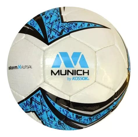 Pelota Futsal Nº 4 Munich Storm Futbol Sala Medio Pique Color Azul