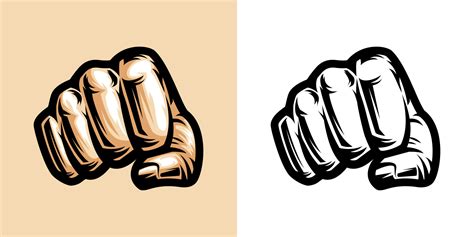 Hand Punch Logo Vector 21769150 Vector Art At Vecteezy