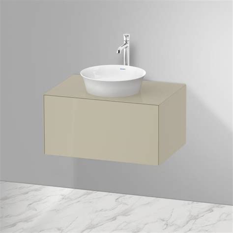 Duravit White Tulip Lavabo à poser et meuble sous lavabo avec 1 tiroir