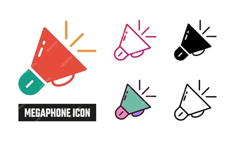 Premium Vector Megaphone Icon Set Vector Illustration