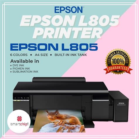 Epson L805 Six Ink Tank Photo ID Card Printer with 10 tray options, For ...