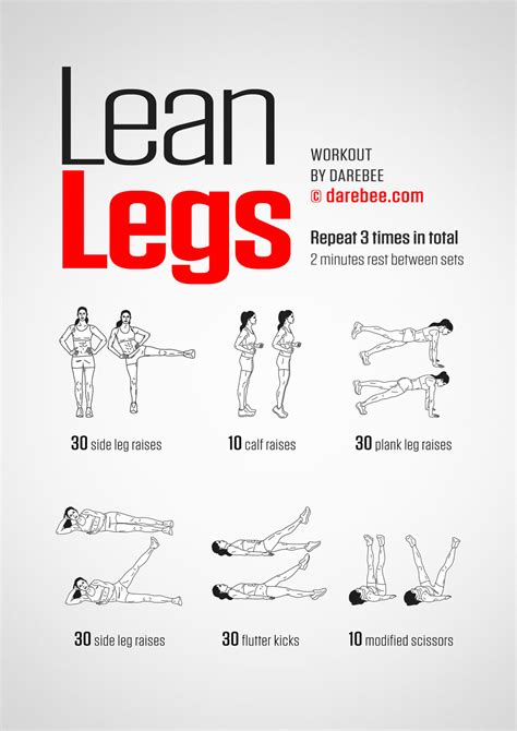 Printable Dumbbell Leg Workout