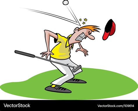 Cartoon Golfer Royalty Free Vector Image Vectorstock