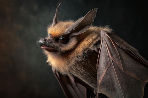 Uma Imagem Aproximada De Um Morcego Na Natureza Foto Premium