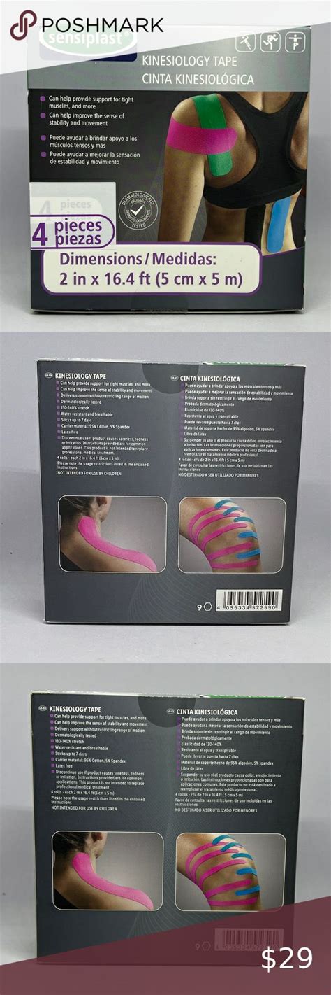 Sensiplast Rolls M Kinesiology Tape Muscle Support X Ft Water