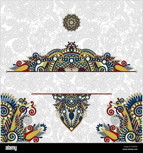 invitation card with neat ethnic background, royal ornamental de Stock ...