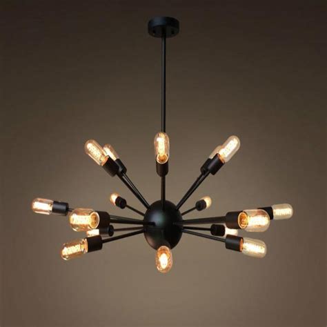 Sputnik 18 Lights Brown Metal Chandelier Lighting Westmenlights