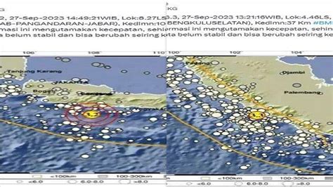 Gempa Guncang Pangandaran Jawa Barat Hari Ini Rabu 27 September 2023