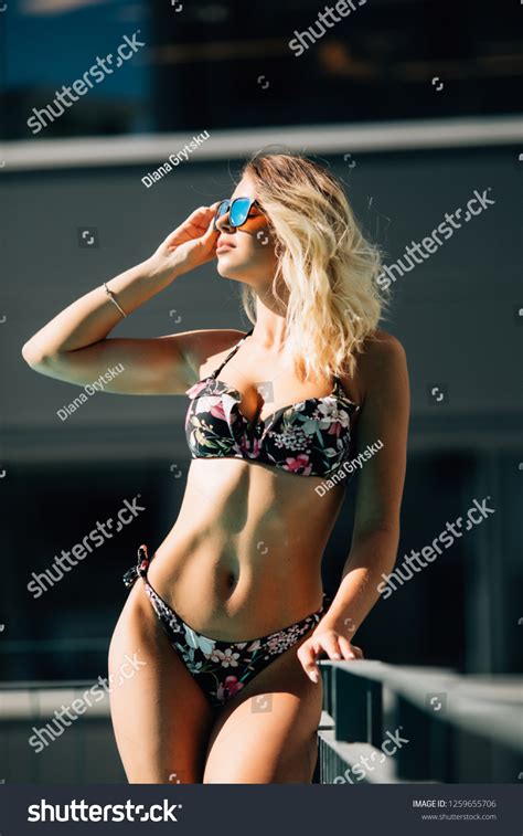 Elegant Sexy Woman White Bikini On Stock Photo Shutterstock