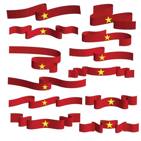 vietnam ribbon flag vector element 30504765 Vector Art at Vecteezy