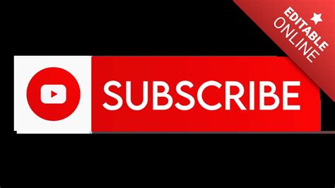 Youtube Subscribe Interface Button Text Effect Generator