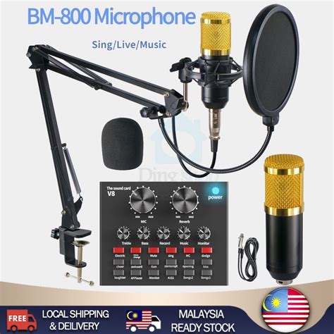 Professional Condenser BM800 With V8 Studio Microphone Vocal Record Mic