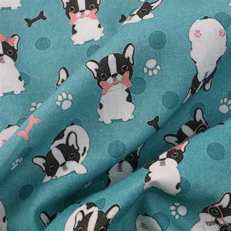 Dog Fabricsoft Cotton Fabricprinted Fabricanimal Etsy