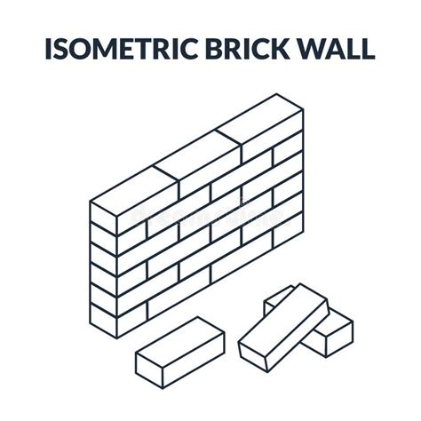 Iconos Del Esquema De Ladrillos Y De Una Pared De Ladrillo Ilustración