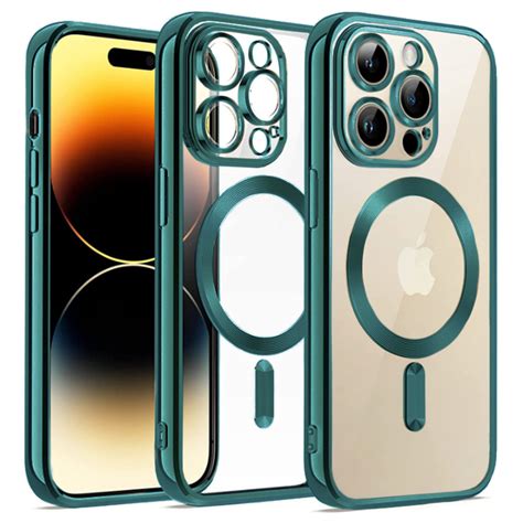 Купить Чехол для iPhone 13 Pro Max Metal Magnet Case Marine Green ...