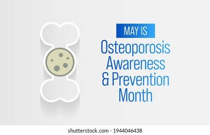 National Osteoporosis Awareness Prevention Month Observed Stock Vector